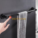 GobekUsa Matte Black Wall Mounted Towel Bar - Modern Bathroom Accessories Holder