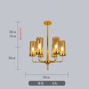 GobekUsa Glass Chandelier: Luxury Nordic LED Hanging Lamp for Living Room, Dining Room, Bedroom