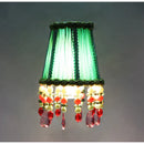 GobekUsa Bohemia Style Emerald Green Cloth Lampshade with Tassels