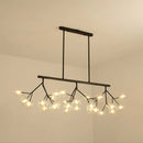 GobekUsa LED Glass Ball Branch Chandelier | Modern Firefly Art Decor Lighting