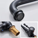 GobekUsa Bronze Black Kitchen Sink Faucet 360 Rotate Single Handle Hot Cold Water Mixer