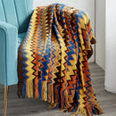 GobekUsa Geometric Aztec Baja Blanket - Boho Decor Sofa Cover & Throw