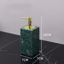 GobekUsa Green Marble Bathroom Set: Dispenser, Dish, Holder, Tissue Box & Accessories