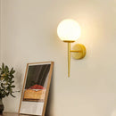 GobekUsa Iron Wall Lamp with Glass Ball, Elegant Sconce Light for Home Stairs and Reading
