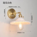 GobekUsa Japanese Copper Glass Wall Lights Modern LED Sconce for Bedroom Stair Mirror