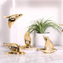 GobekUsa Golden Bird Wall Hanging Modern Decor Pigeon Accessory