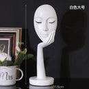 GobekUsa Lady Face Abstract Art Sculpture Resin Ornaments for Home Decor