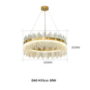 GobekUsa Crystal Chandelier Pendant Light Modern Luxury Dining Room Bedroom Lamp