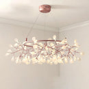 GobekUsa Heracleum Chandeliers: Modern Black/Rose Gold Round Firefly Lamp Branch Design