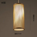 GobekUsa Japanese Bamboo Chandelier Lights for Bedroom Living Room Tea Room Zen Lamps