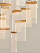 12 Lights -Luxury modern LED chandelier for staircase, lobby, living room, stairwell