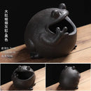 GobekUsa Cute Big Belly Frog Cartoon Ceramic Ashtray Decor Gift for Boyfriend