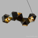 GobekUsa Black Metal DNA Chandelier: Nordic, Modern, Creative Island Light for Bar and Restaurant.