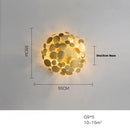 GobekUsa LED Golden Maple Leaves Wall Sconce for Bedroom and Corridor