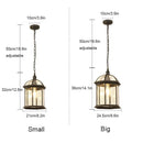 GobekUsa Black Rustic Outdoor Hanging Lantern Light with Clear Glass Flush Mount Fixture