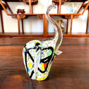 GobekUsa Crystal Glass Elephant Sculpture Figurine Handmade Craft Home Decor Gift