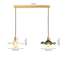 GobekUsa Green Glass Hanging Light: Modern LED Pendant Lamp for Living and Dining Room