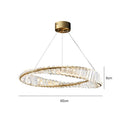 GobekUsa Crystal Ring Light: Postmodern Round Chandelier for Living Room, Bedroom, Dining Room
