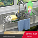 GobekUsa Adjustable Kitchen Sink Rack with Soap Dish and Hooks