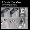 GobekUsa Black LED Shower Faucet SPA Massage Jet Rain Panel Bidet Sprayer Tap
