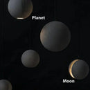 GobekUsa Cement Pendant Light | Nordic Design Moon Planet Hanging Lamp for Dining Room