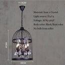 GobekUsa Crystal Bird Cage Chandelier - Elegant Ceiling Light for Dining Room & Bedroom