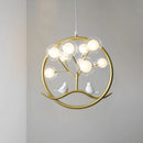GobekUsa Gold Glass Ball Chandelier Nordic Design for Home Dining Kitchen Restaurant Hallway
