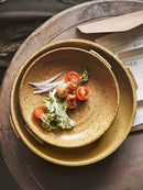 GobekUsa Japanese Style Ceramic Round Plate - Restaurant Quality Dinnerware