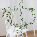 GobekUsa Artificial Hanging Christmas Garland Green Silk Leaves for Home Wedding Garden