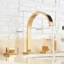 GobekUsa Dual Handle Basin Faucet: Deck Mounted Hot Cold Water Mixer Taps for Bathroom