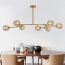 GobekUsa Black Gold Glass Pendant Light Industrial Loft Stair Dining Room Nordic Lamp