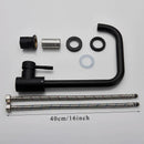 GobekUsa Kitchen Faucet Hot Cold Water Mixer - Matte Black/Brushed Nickel Kitchen Taps