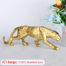 GobekUsa Black Panther Resin Geometric Statue Decor Ornament