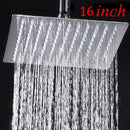 GobekUsa 12-inch Square Rain Shower Head with Ceiling/Wall Mount in Chrome/Gold/Brushed/Black Finish