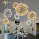 GobekUsa Dandelion Ball LED Chandelier for Staircase Restaurant - Nordic Firework Design