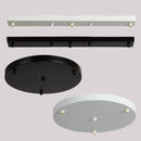 GobekUsa Ceiling Chandelier Plate 3-Hole Black/White Iron Lamp Base Pendant Lighting Kit