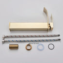 GobekUsa Gold Basin Faucet Single Level Mixer Tap Hot Cold Water Bathroom Sink Tap