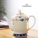 GobekUsa Blue White Porcelain Tea Set Kungfu Teaware Green Puer Tea Cup Pot Teatime Set