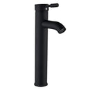 GobekUsa Black Golden Single Handle Bathroom Basin Faucet for Deck Mount Vessel Sink