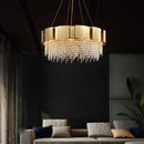 GobekUsa Golden Crystal Stainless Steel Pendant Light for Stylish Foyer