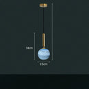 GobekUsa Glass Planet Pendant Light: Modern LED Nordic Hanging Lamp for Living Bedroom Susp...