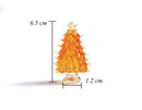 GobekUsa Crystal Christmas Tree Mini Figurine Handmade Glass Collectible Decoration