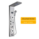 GobekUsa LED Light Shower Panel Faucet with Waterfall Rain Shower Head and Massage Jets