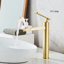 GobekUsa Gold Brass Bathroom Basin Faucet Single Handle Deck Mounted Brushed Gold Tap