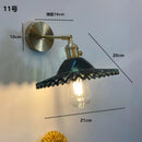 GobekUsa Amber Glass LED Wall Light Fixtures On/Off Switch Nordic Modern Sconce