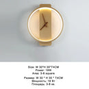 GobekUsa LED Wall Clock Lamp Indoor Light Fixture Home Decor Bedroom Living Room