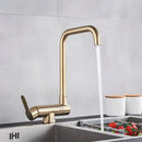 GobekUsa Black Kitchen Rotating Faucet | Foldable Single Handle Mixer Faucet