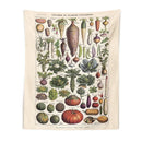 GobekUsa Botanical Plant Chart Tapestry Wall Hanging - Boho Decor Art Illustration
