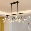 GobekUsa Linear Firefly Chandelier: Elegant Tree Branch Lighting for Home Decor