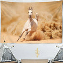 GobekUsa Galloping Horse Tapestry Wall Hanging Ink Painting Boho Nature Decor